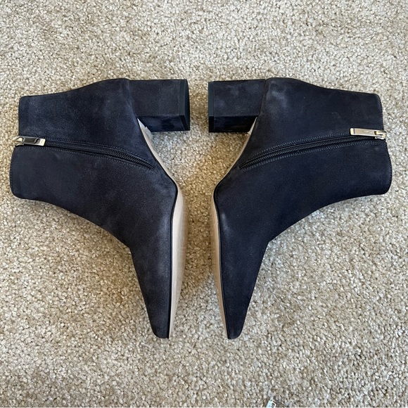NWD L’agence Jeanne Block Heel Gray Suede Booties - Picture 6 of 8
